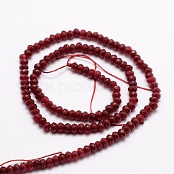 Dyed Natural Malaysia Jade Rondelle Beads Strands&nbsp;G-E315-2x3mm-07