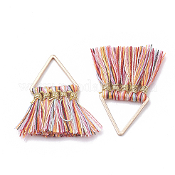 Polycotton(Polyester Cotton) Tassel Pendant Decorations&nbsp;FIND-T012-01A