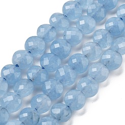 Natural Dyed Quartz Imitation Aquamarine Beads Strands&nbsp;G-C179-A01-02
