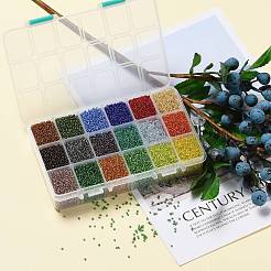 FGB 450G 18 Colors 12/0 Grade A Round Glass Seed Beads&nbsp;SEED-JP0012-15-2mm