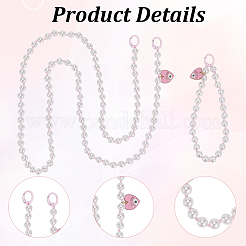 1 Bag ABS Plastic Imitation Pearl Bead Mobile Straps&nbsp;HJEW-BM0002-01