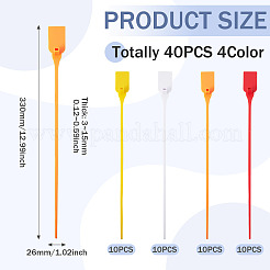 40Pcs 4 Colors Plastic Cable Ties Tags for Clothing Shoes Bags&nbsp;DIY-TA0015-45