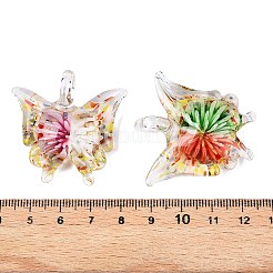 12Pcs Transparent Handmade Lampwork Pendants&nbsp;LAMP-R106-M1-01-B