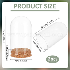 Glass Dome Cover&nbsp;LS-DJEW-WH0043-64A