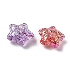 UV Plating Transparent Acrylic Beads&nbsp;OACR-G051-01