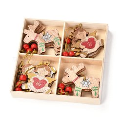 Christmas Theme Wood Big Pendant Decorations&nbsp;HJEW-F011-04