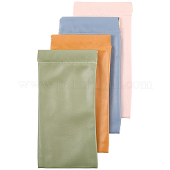 4Pcs 4 Colors Rectangle PU Leather Glasses Case&nbsp;ABAG-CL0001-07