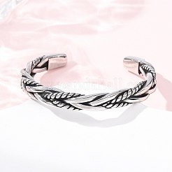 Retro 316 Surgical Stainless Steel Cuff Bangles&nbsp;BJEW-C142-14E-AS