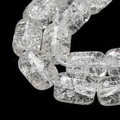 Transparent Crackle Glass Beads Strands&nbsp;X-GLAA-NH0001-04K