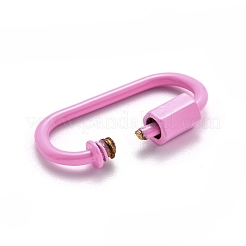 Spray Painted Brass Screw Carabiner Lock Clasps&nbsp;KK-B032-11