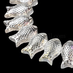 Electroplate Transparent Glass Beads Strands&nbsp;EGLA-C007-07