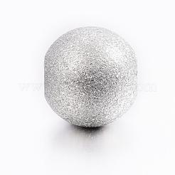 Tarnish Resistant 202 Stainless Steel Textured Beads&nbsp;STAS-G137-02P
