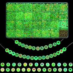 DIY Letter & Heart Acrylic & Plastic Stretch Bracelet Beaded Necklace Making Kit&nbsp;DIY-YW0008-38