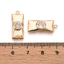 Brass Micro Pave Cubic Zirconia Pendants&nbsp;ZIRC-T016-16