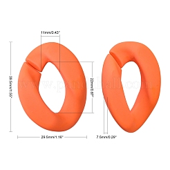 Opaque Spray Painted Acrylic Linking Rings&nbsp;OACR-T024-01-I