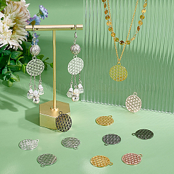 20Pcs 5 Colors Brass Pendants&nbsp;KK-HY0001-47