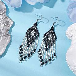 Boho 304 Stainless Steel with Glass Dangle Stud Earring&nbsp;EJEW-MZ00175-03