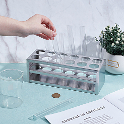 12 Holes 304 Stainless Steel Multi-Use Test Tube Display Racks&nbsp;AJEW-WH0596-838
