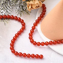 Natural Carnelian Beads Strands&nbsp;G-C076-8mm-2A