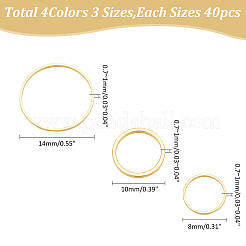 480Pcs 12 Styles Brass Linking Rings&nbsp;KK-WR0001-19