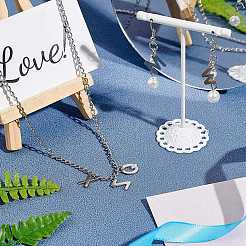 Tarnish Resistant 201 Stainless Steel Letter Charms&nbsp;STAS-S036-M