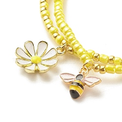 2Pcs Glass Seed Beaded Stretch Bracelets Set&nbsp;BJEW-JB08088-04