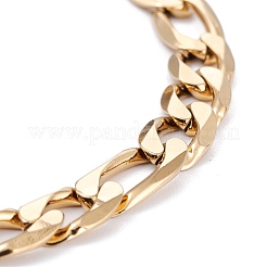 PVD Vacuum Plating 304 Stainless Steel Figaro Chain Anklets&nbsp;AJEW-I295-02G