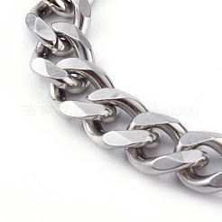 Tarnish Resistant Men's 304 Stainless Steel Cuban Link Chain Bracelets&nbsp;BJEW-JB06006