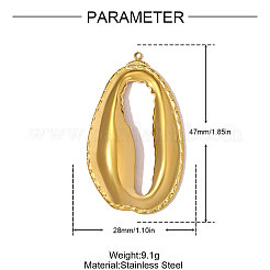 304 Stainless Steel Pendants&nbsp;STAS-OY009-32G