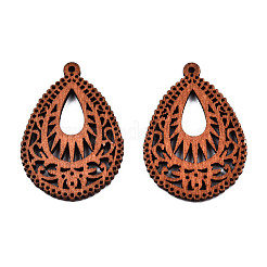 Spray Painted Wooden Pendants&nbsp;WOOD-N006-191