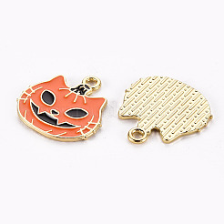 Rack Plating Eco-Friendly Alloy Enamel Pendants&nbsp;LS-ENAM-N052-003-RS