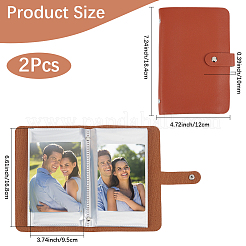 2Pcs PU Leather Saving Money Notebook with PP Plastic 100Pcs Envelopes Pocket&nbsp;AJEW-CL0005-90B