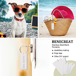 DIY Stamping Blank Tag Keychain Making Kit&nbsp;DIY-BC0009-42