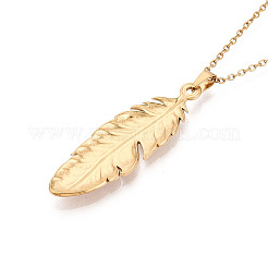 304 Stainless Steel Pendant Necklaces&nbsp;NJEW-T018-28G