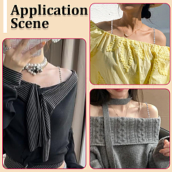 Alloy Rhinestone Non-slip Bra Straps with Hook&nbsp;FIND-WH20043-010P