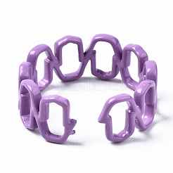 Spray Painted Brass Cuff Rings&nbsp;RJEW-S044-148