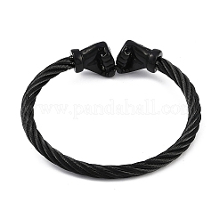 Ion Plating(IP) 304 Stainless Steel Bangles for Women&nbsp;STAS-M023-19C