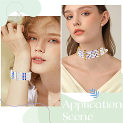 100Pcs 2 Colors Alloy Crystal Rhinestone Spacer Bars&nbsp;ALRI-SC0001-61B