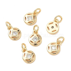SHEGRACE Brass Micro Pave Cubic Zirconia Pendants&nbsp;XGR-Q3D455-504G