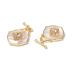 Rhombus Shell Toggle Clasps&nbsp;KK-P223-09G