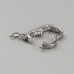 Brass Micro Pave Clear Cubic Zirconia Twister Clasps&nbsp;KK-WH0064-04P