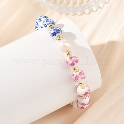 Handmade Printed Porcelain Beaded Bracelets&nbsp;BJEW-JB14222