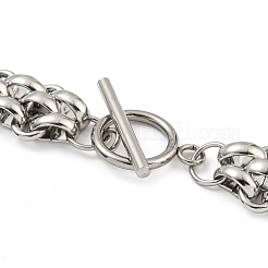 Non-Tarnish 304 Stainless Steel Chain Necklaces&nbsp;NJEW-P298-01B-P