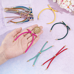 12Pcs 12 Colors Twisted Nylon Cord Slider Bracelet Making&nbsp;MAK-UN0001-55