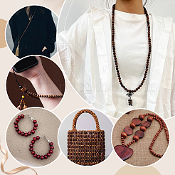 300Pcs 3 Styles Natural Wood Beads Strands&nbsp;WOOD-GA0001-66