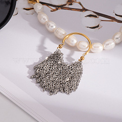 304 Stainless Steel Chain Tassel Finger Rings for Women&nbsp;JT9065