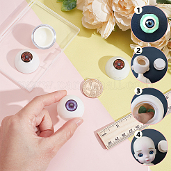2Pairs 2 Colors Plastic Craft Eyes&nbsp;KY-PH0029-88