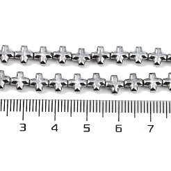 Electroplated Synthetic Non-magnetic Hematite Beads Strands&nbsp;G-K375-E03-01