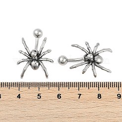 Spider 316 Surgical Stainless Steel Dangle Belly Button Rings&nbsp;EJEW-G416-09AS