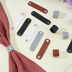 20Pcs 4 Colors PU Leather Scarf Clips&nbsp;AJEW-HS0001-39